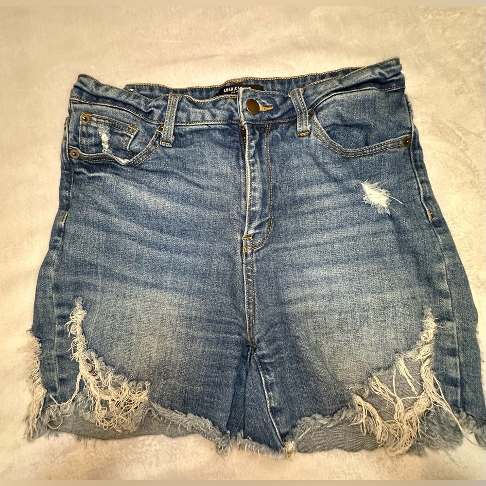American Bazi Distressed Jean Shorts